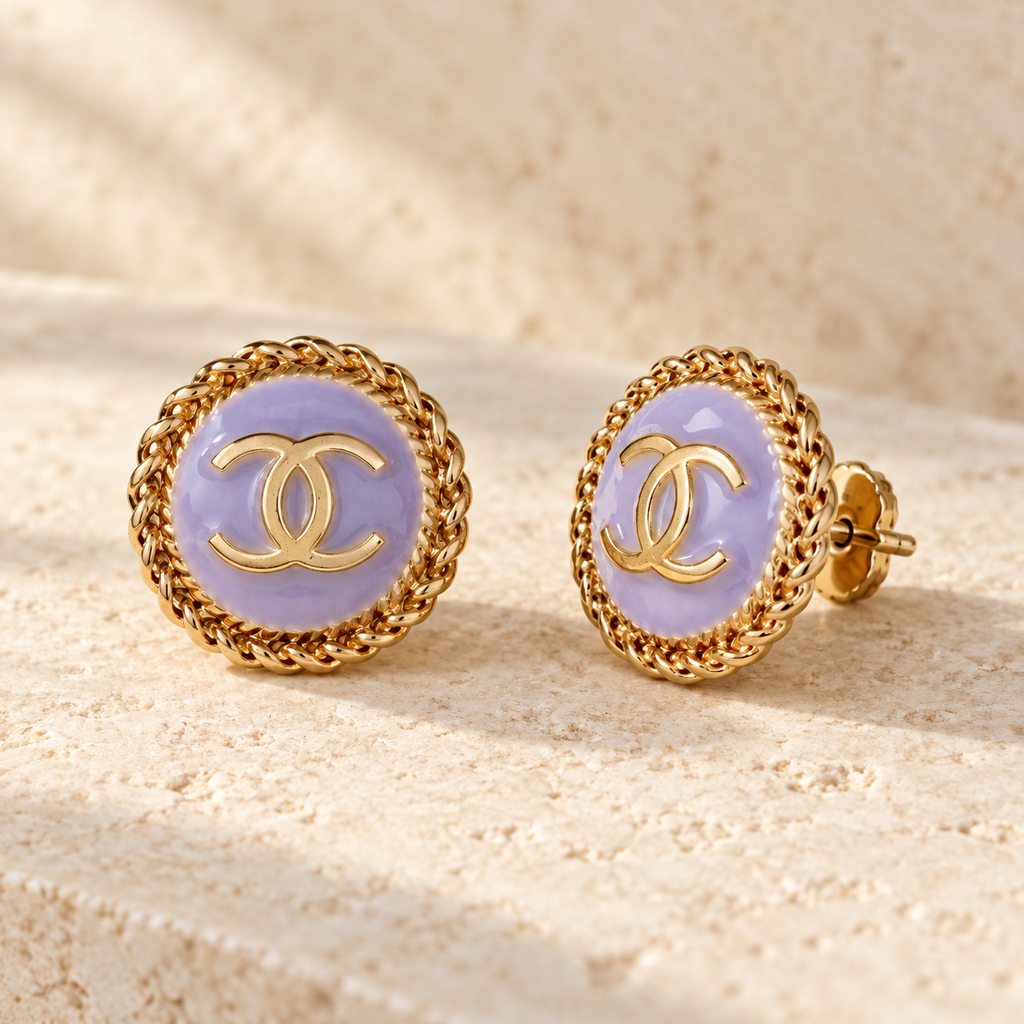 The Lilac Héritage Earrings | Authentic Vintage Chanel | 20mm