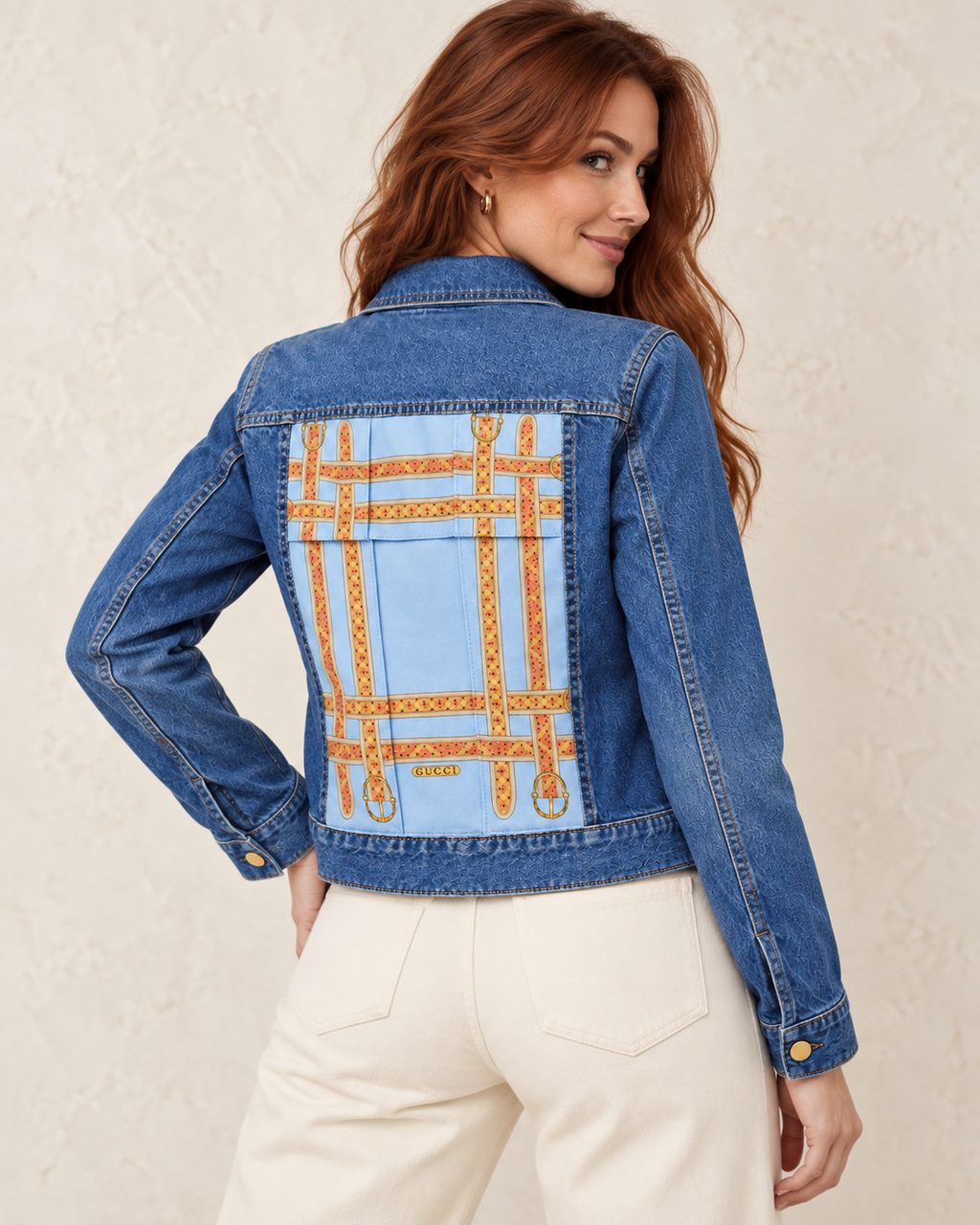 The Gucci Sky Blue Belt Denim Jacket