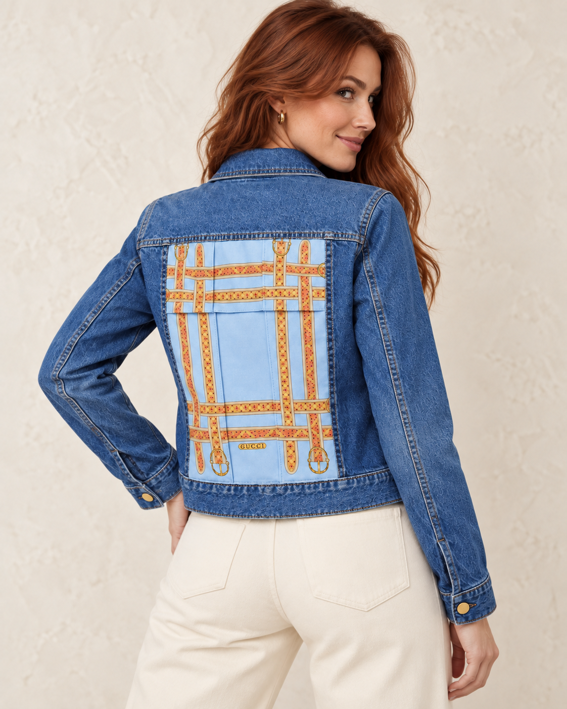 The Gucci Sky Blue Belt Denim Jacket