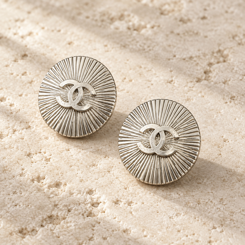 The Soleil Argenté Earrings | Authentic Vintage Chanel | 18mm