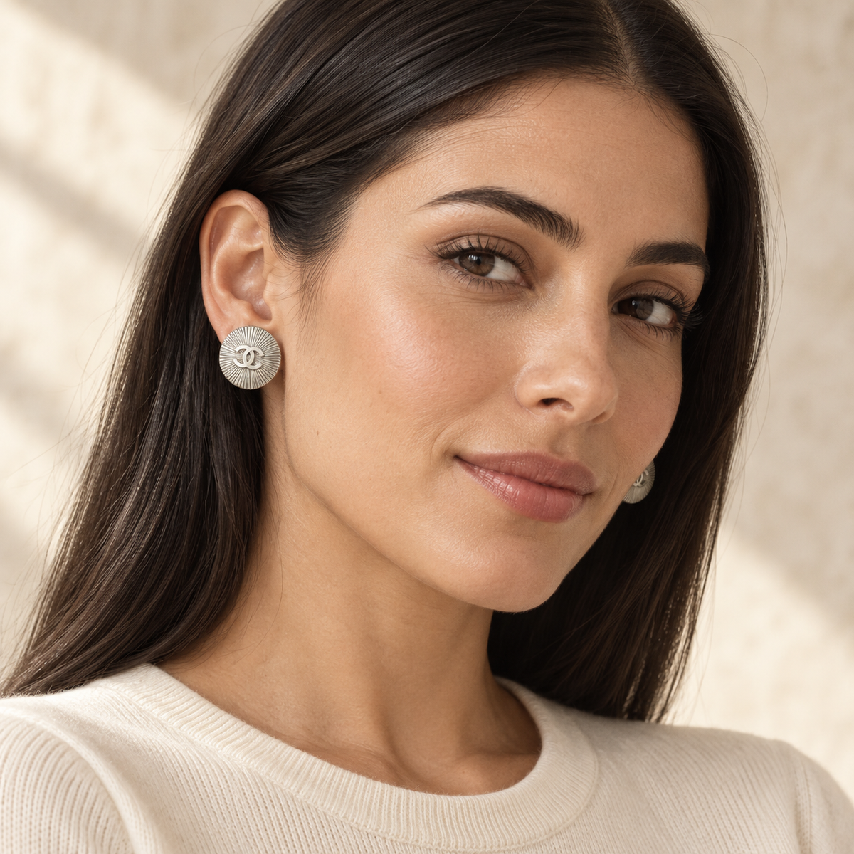 The Soleil Argenté Earrings | Authentic Vintage Chanel | 18mm