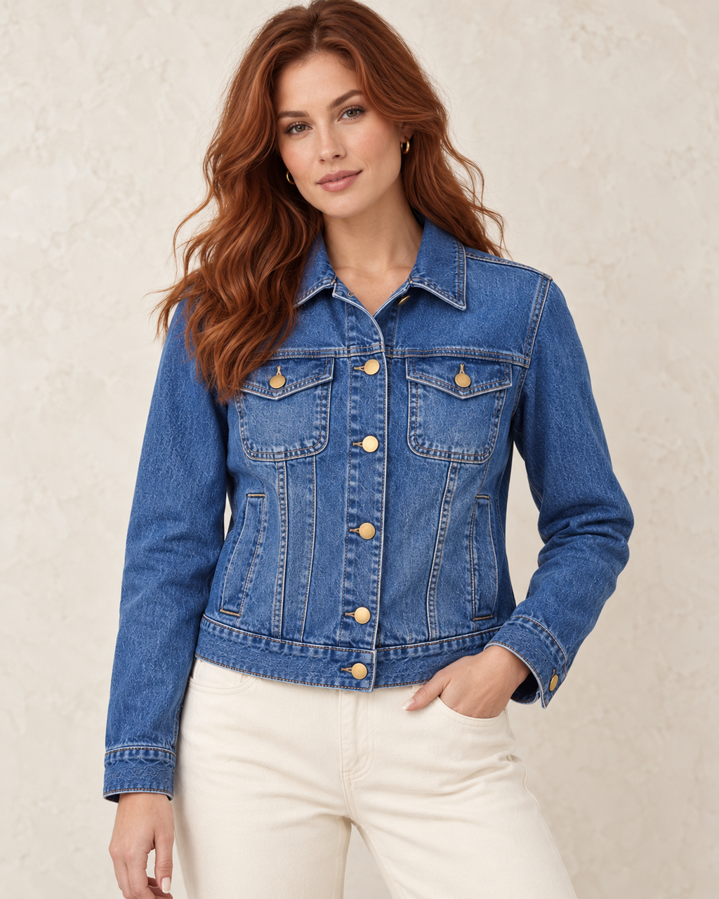 The Gucci Sky Blue Belt Denim Jacket