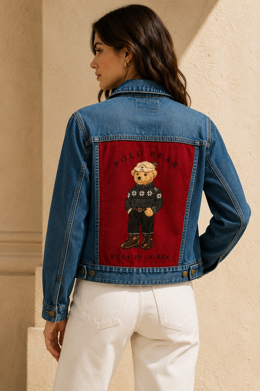 Vintage Ralph Lauren Polo Bear Denim Jacket