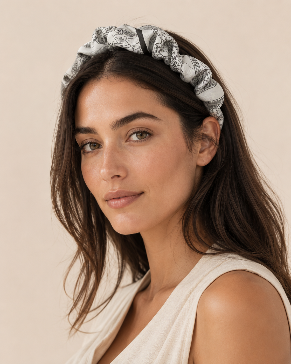 Authentic Dior Silk Scarf Headband