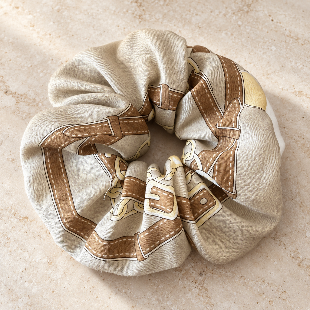 The Gilded Equestrian Scrunchie | Authentic Vintage Trussardi