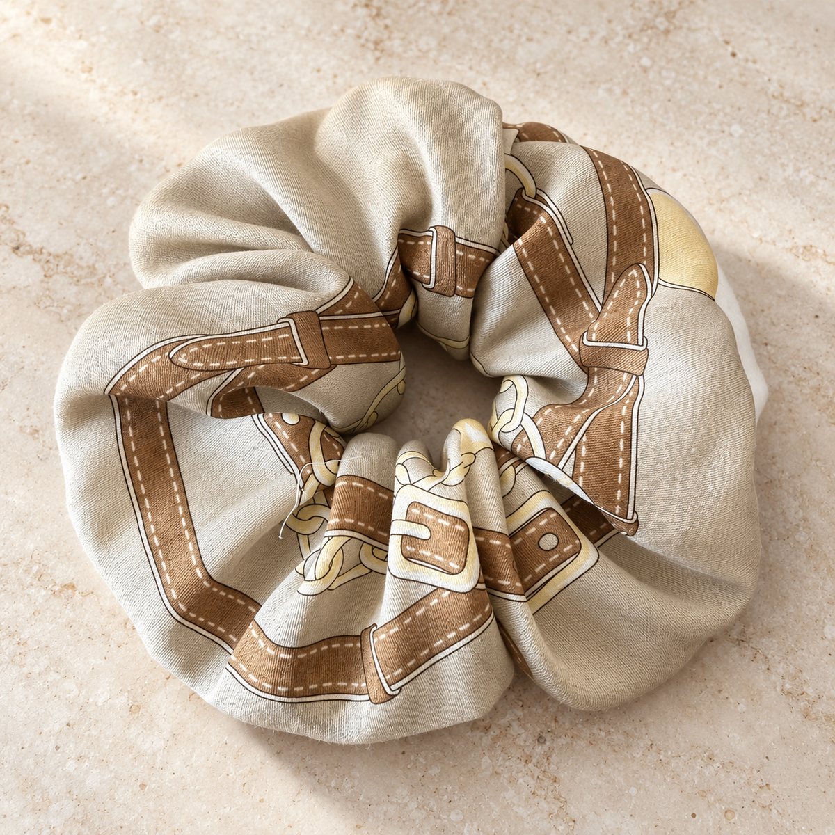 The Gilded Equestrian Scrunchie | Authentic Vintage Trussardi