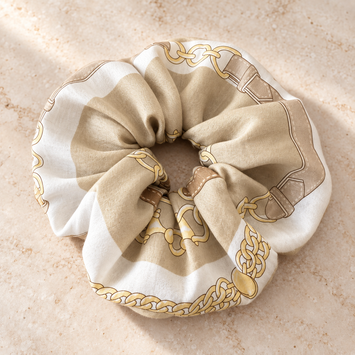 The Gilded Equestrian Scrunchie | Authentic Vintage Trussardi