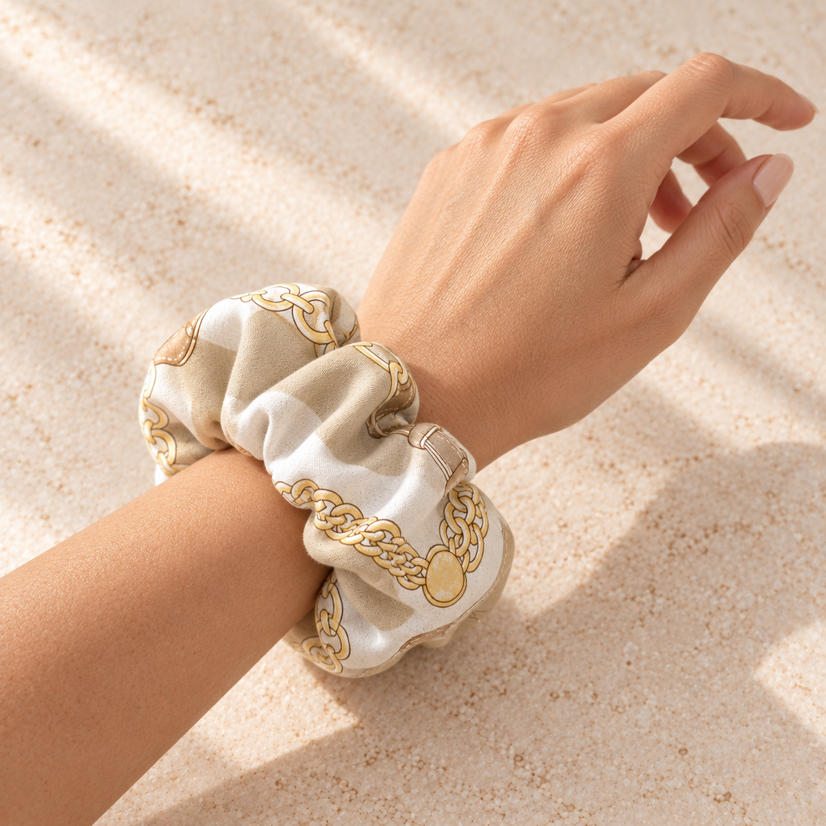 The Gilded Equestrian Scrunchie | Authentic Vintage Trussardi