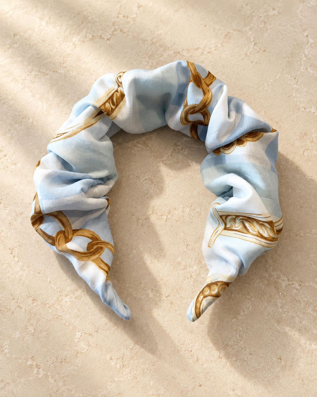 The Powder Blue Chain Headband | Authentic Vintage Roberta di Camerino