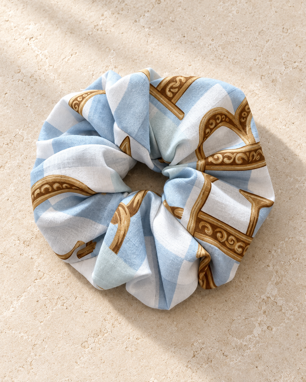 The Ciel & Gold Scrunchie | Authentic Vintage Roberta di Camerino
