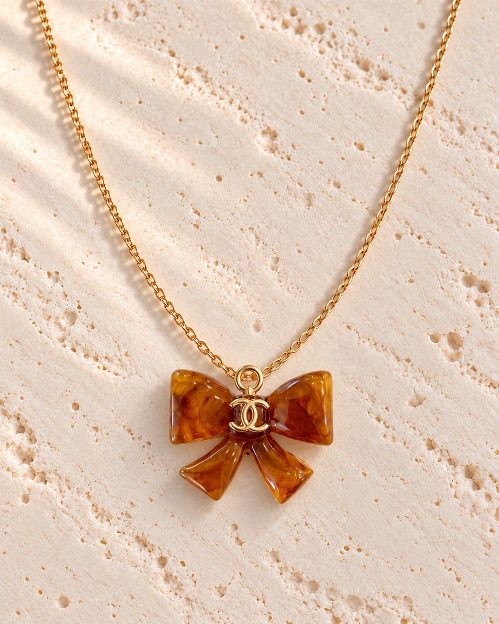 The Nœud Ambre Necklace | Authentic Vintage Chanel