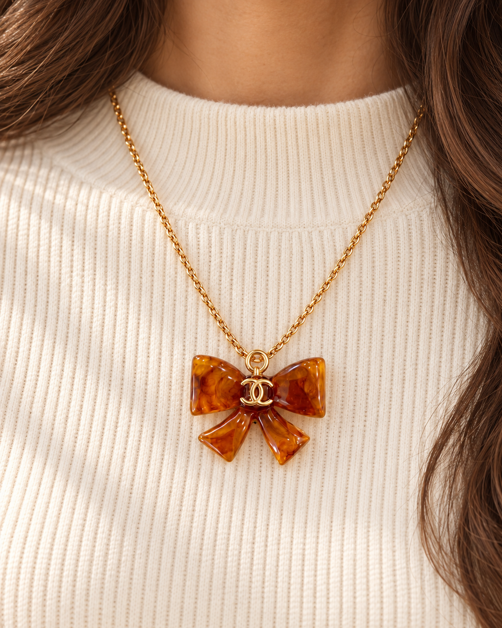 The Nœud Ambre Necklace | Authentic Vintage Chanel