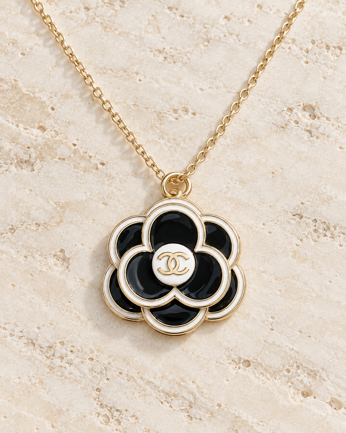 The Camélia Noir Necklace | Authentic Vintage Chanel