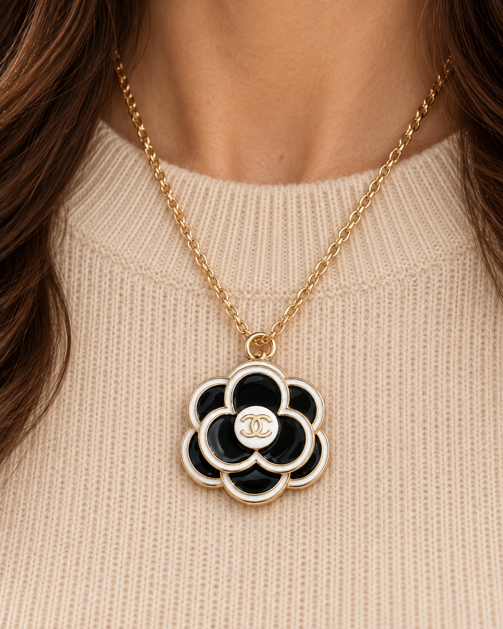 The Camélia Noir Necklace | Authentic Vintage Chanel
