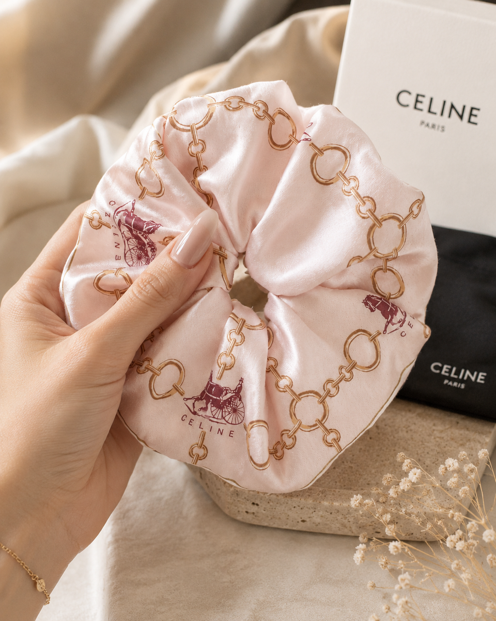 Jumbo Celine Silk Scarf Scrunchie
