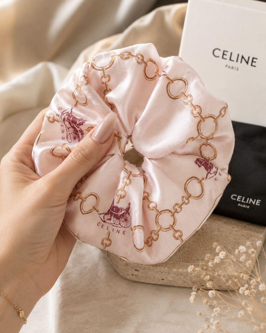 Jumbo Celine Silk Scarf Scrunchie