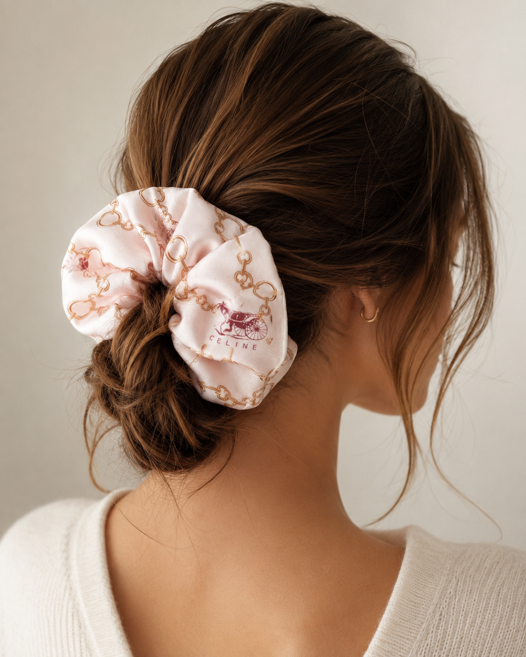 Jumbo Celine Silk Scarf Scrunchie