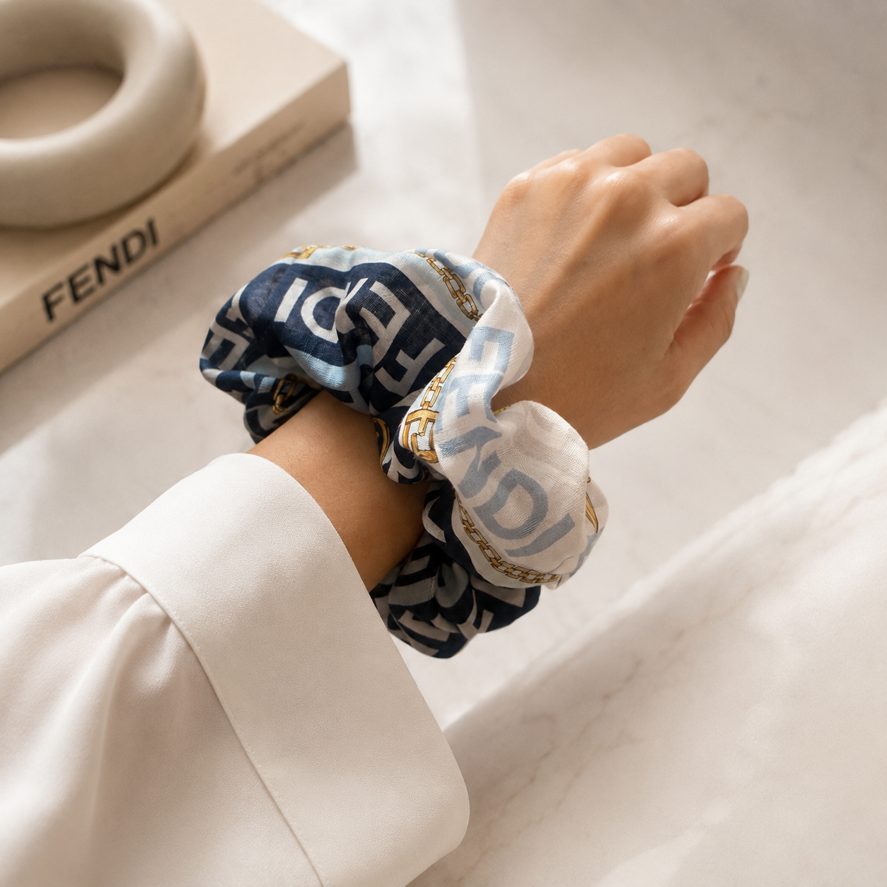 Jumbo Fendi Scarf Scrunchie