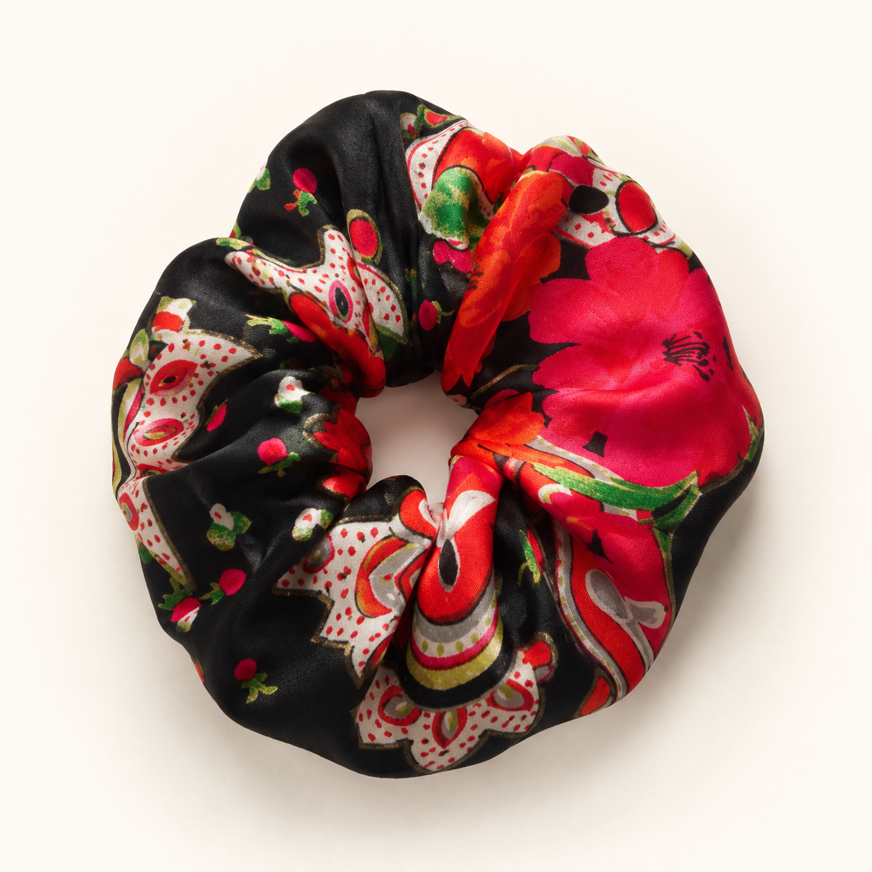 Jumbo Oscar de la Renta Silk Scrunchie