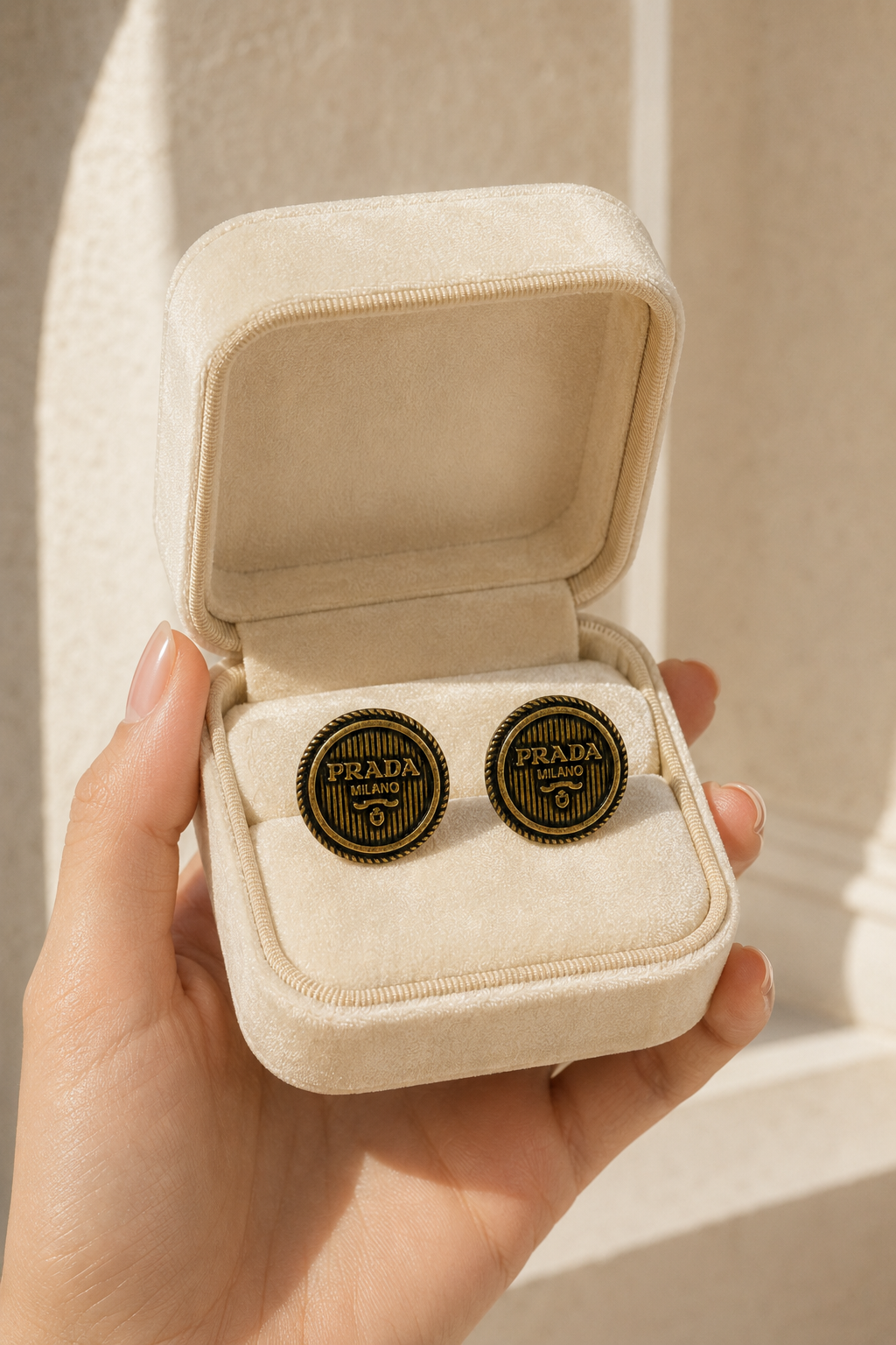 Authentic Vintage Prada Button Earrings
