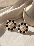 Vintage Chanel Pearl Button Earrings