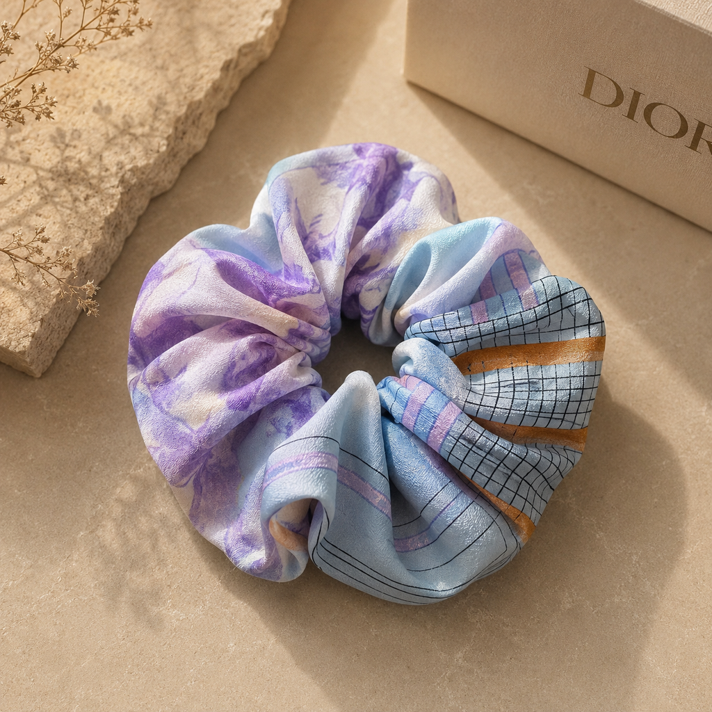 The Bleu Lavande Jumbo Scrunchie | Authentic Dior