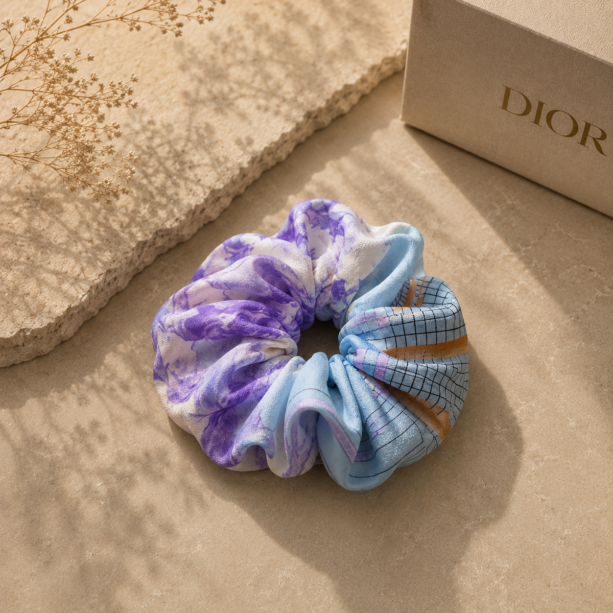 The Bleu Lavande Jumbo Scrunchie | Authentic Dior