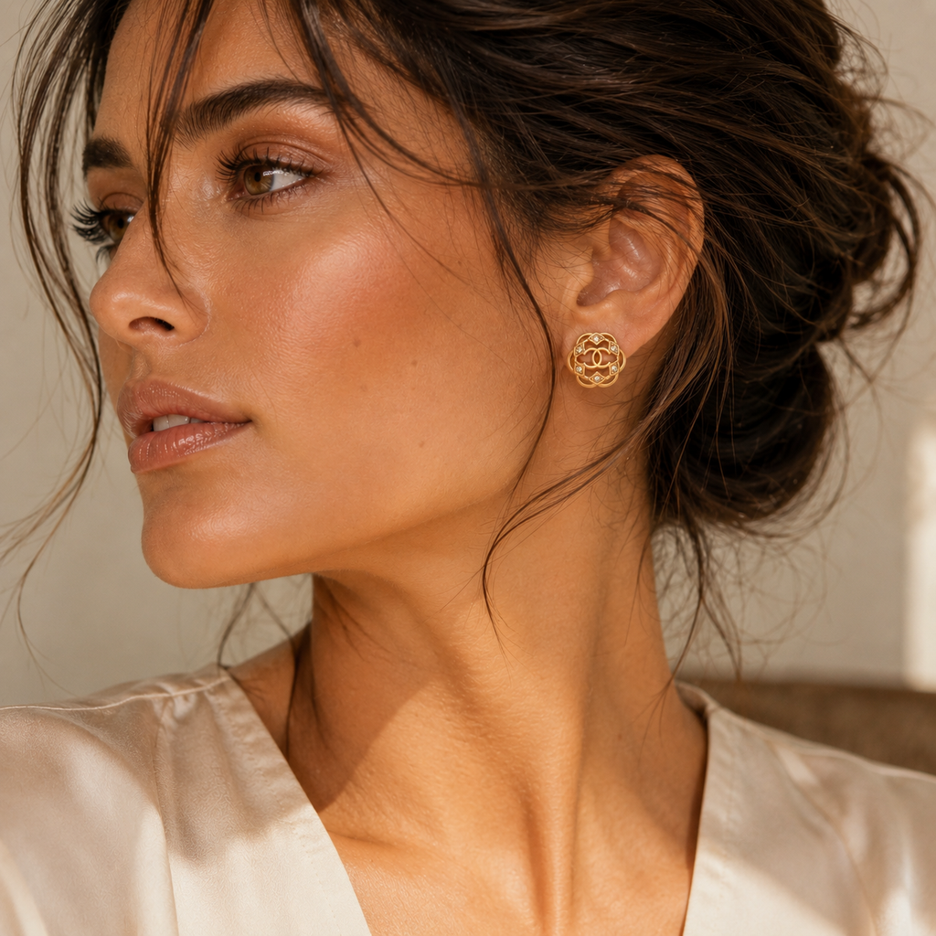 The Camélia Lumière Earrings | Authentic Vintage Chanel | 18mm
