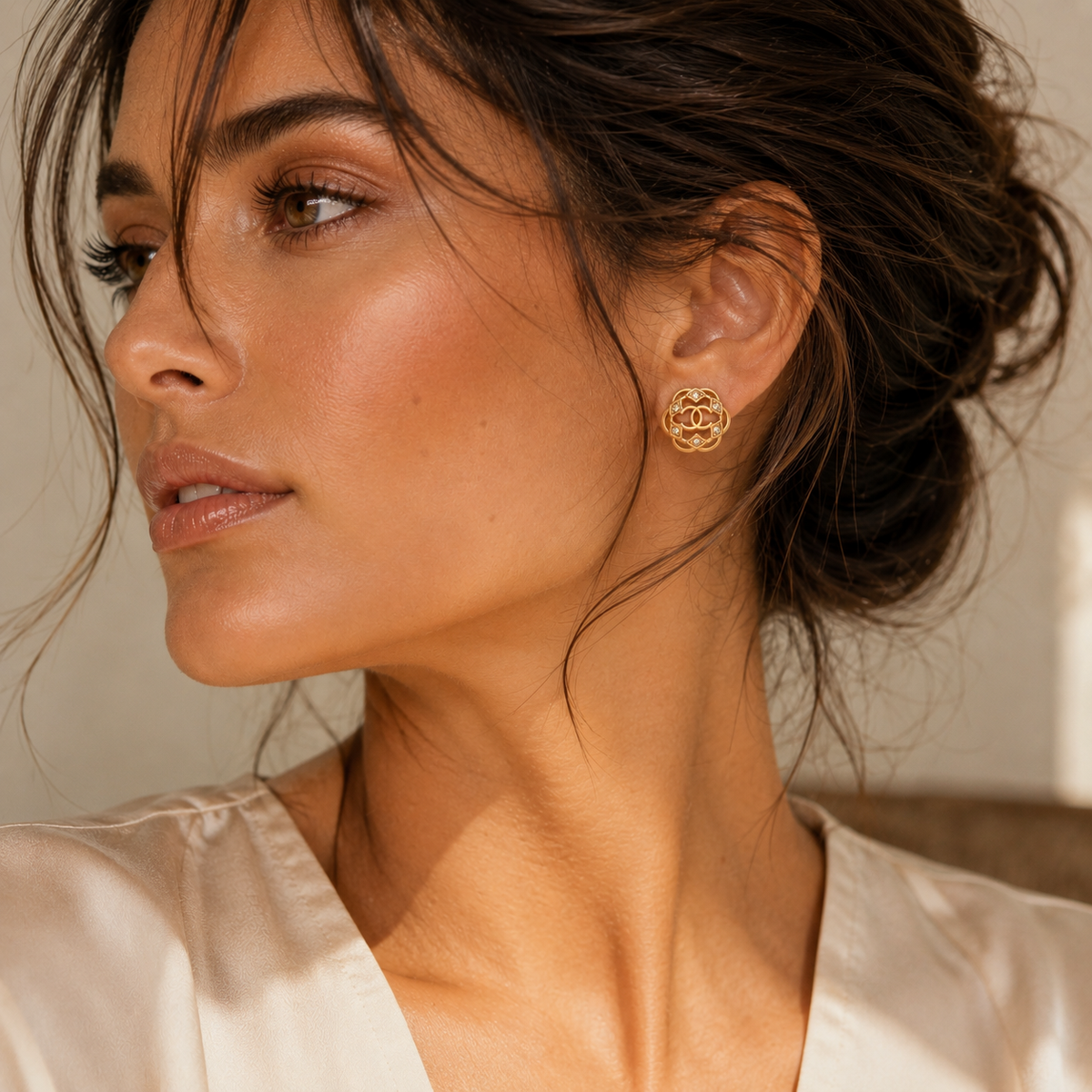 The Camélia Lumière Earrings | Authentic Vintage Chanel | 18mm