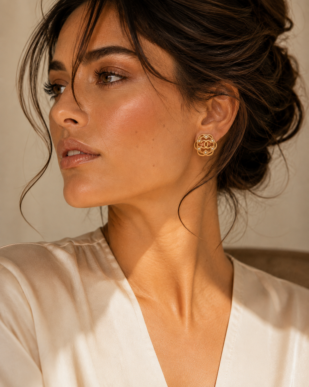The Camélia Lumière Earrings | Authentic Vintage Chanel | 18mm