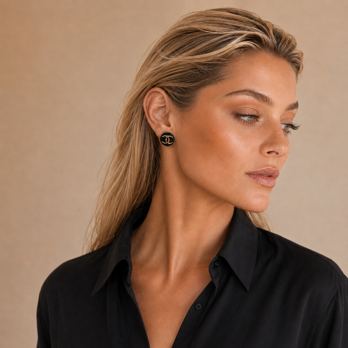 The Noir Lumière Earrings | Authentic Vintage Chanel | 20mm