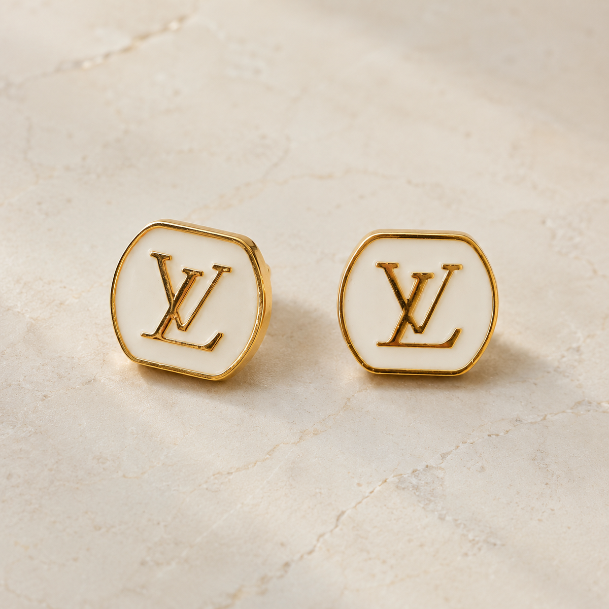 The Ivoire Éclat Earrings | Authentic Vintage Louis Vuitton | 18mm
