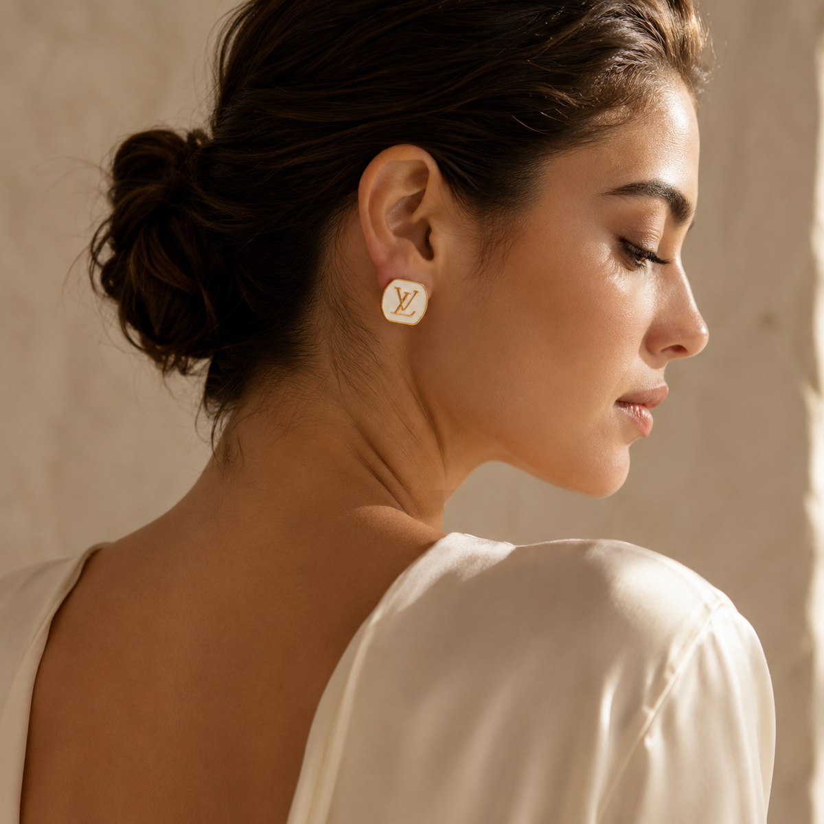 The Ivoire Éclat Earrings | Authentic Vintage Louis Vuitton | 18mm