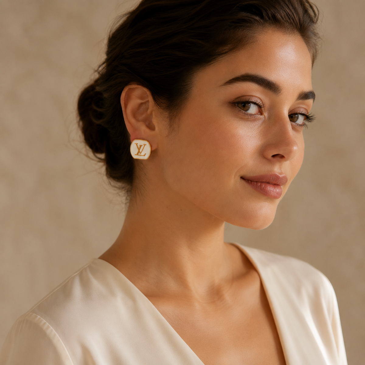 The Ivoire Éclat Earrings | Authentic Vintage Louis Vuitton | 18mm