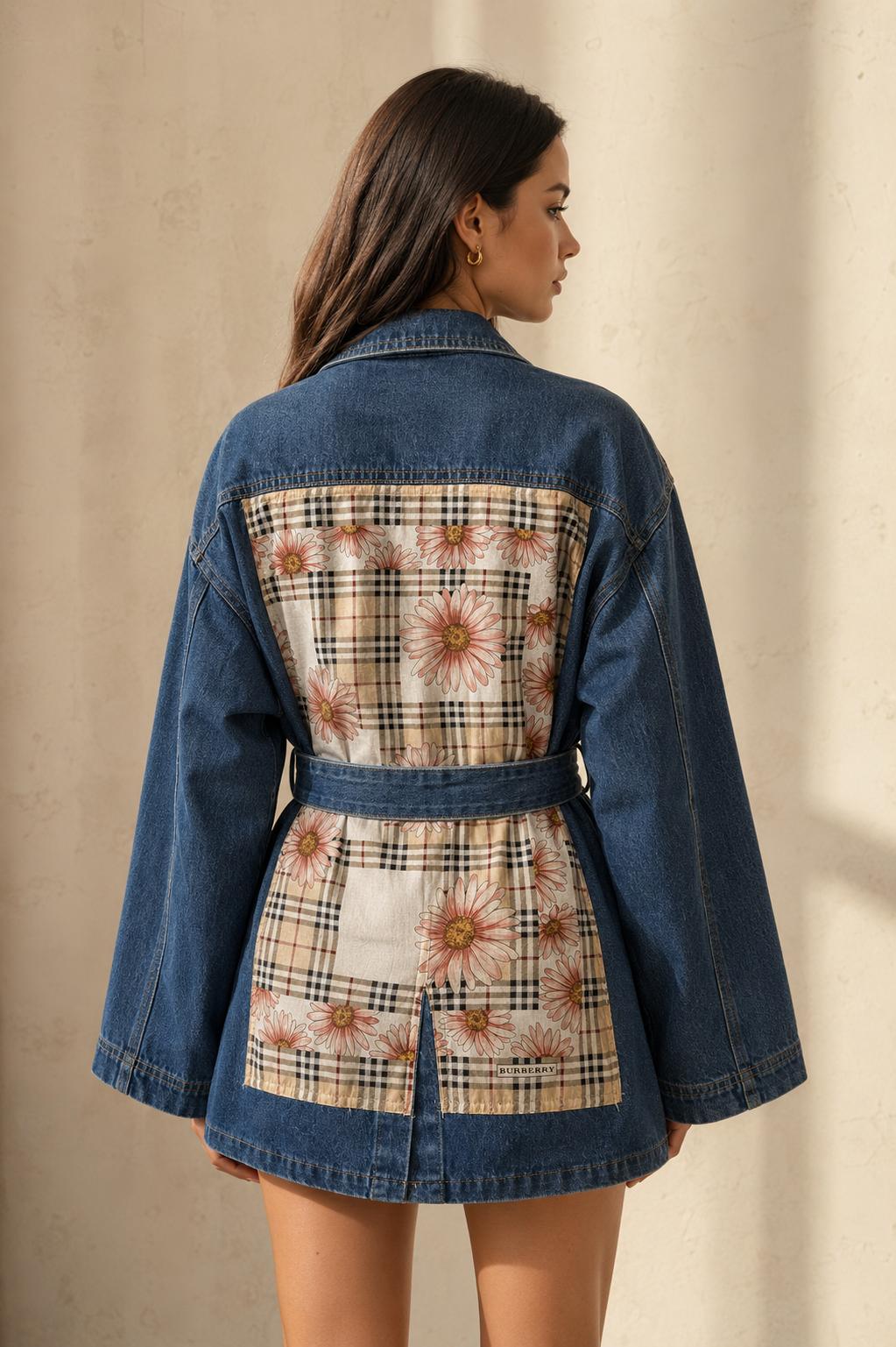 The Burberry Daisy Check Belted Jacket | Small