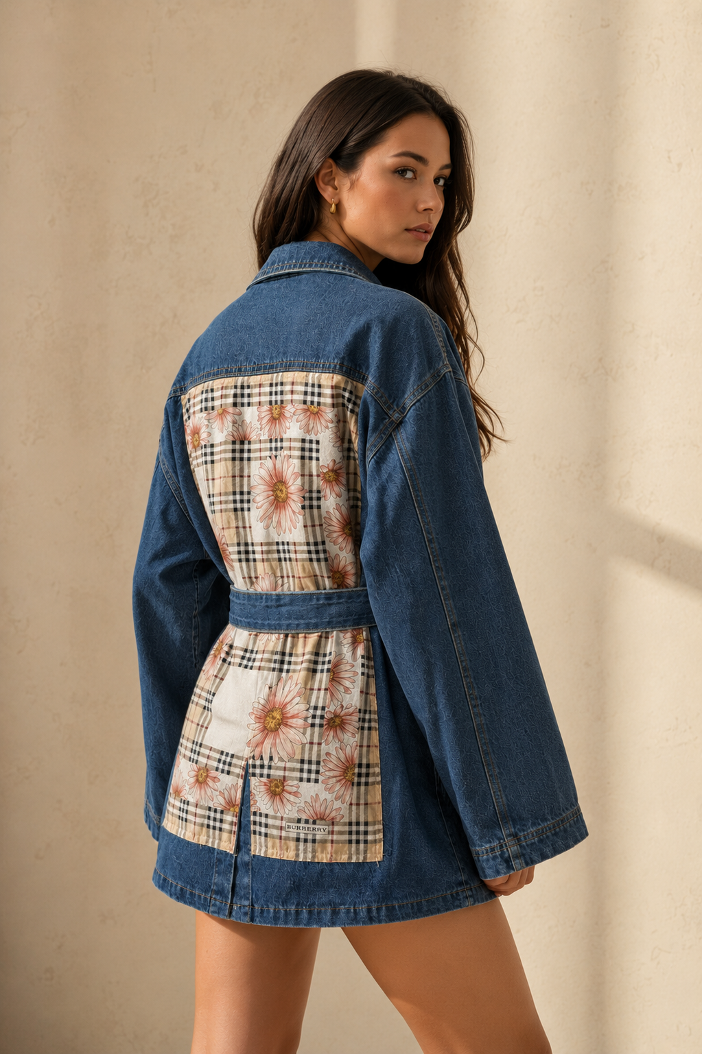 The Burberry Daisy Check Belted Jacket | Small