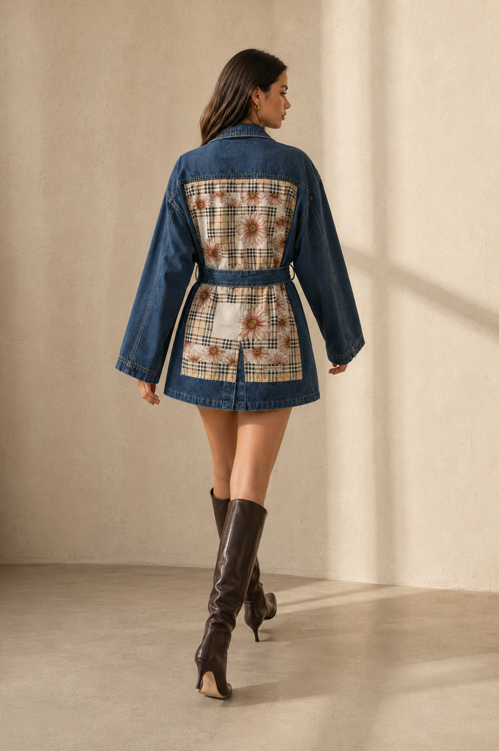 The Burberry Daisy Check Belted Jacket | Small