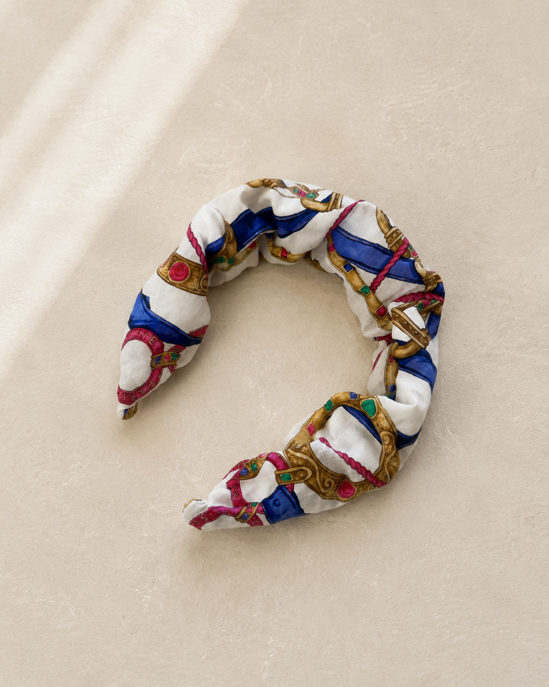 Vintage Celine Equestrian Handkerchief Headband