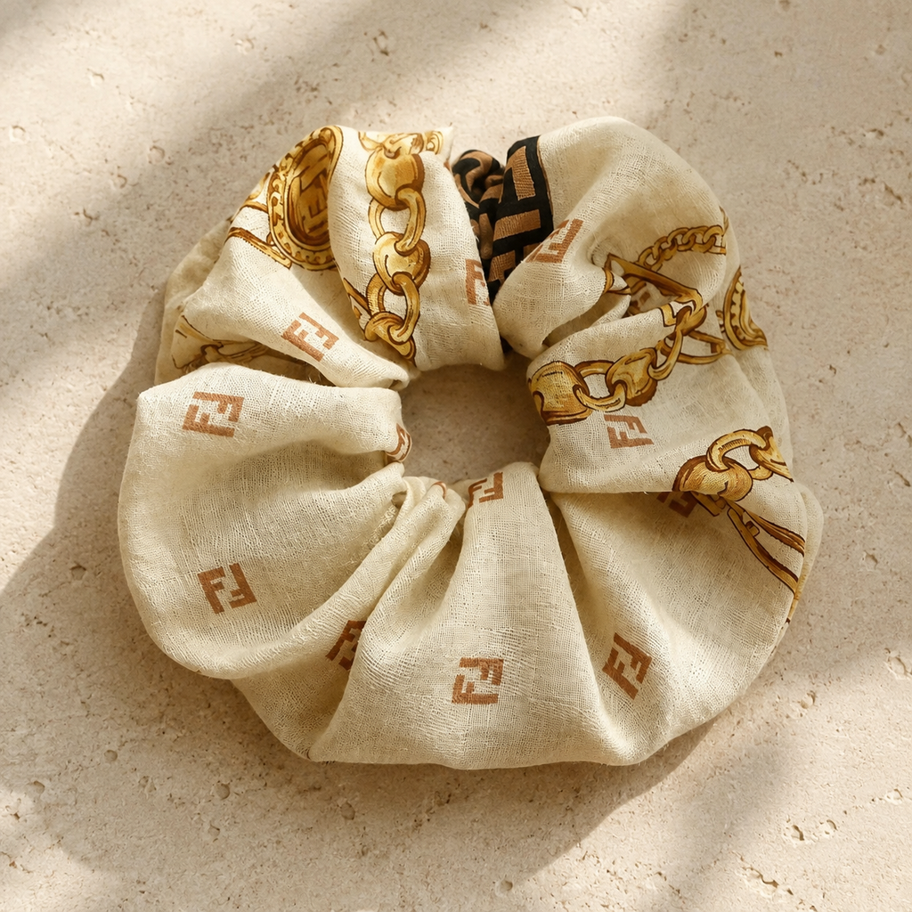 The Fendi Gilded Beige Jumbo Scrunchie