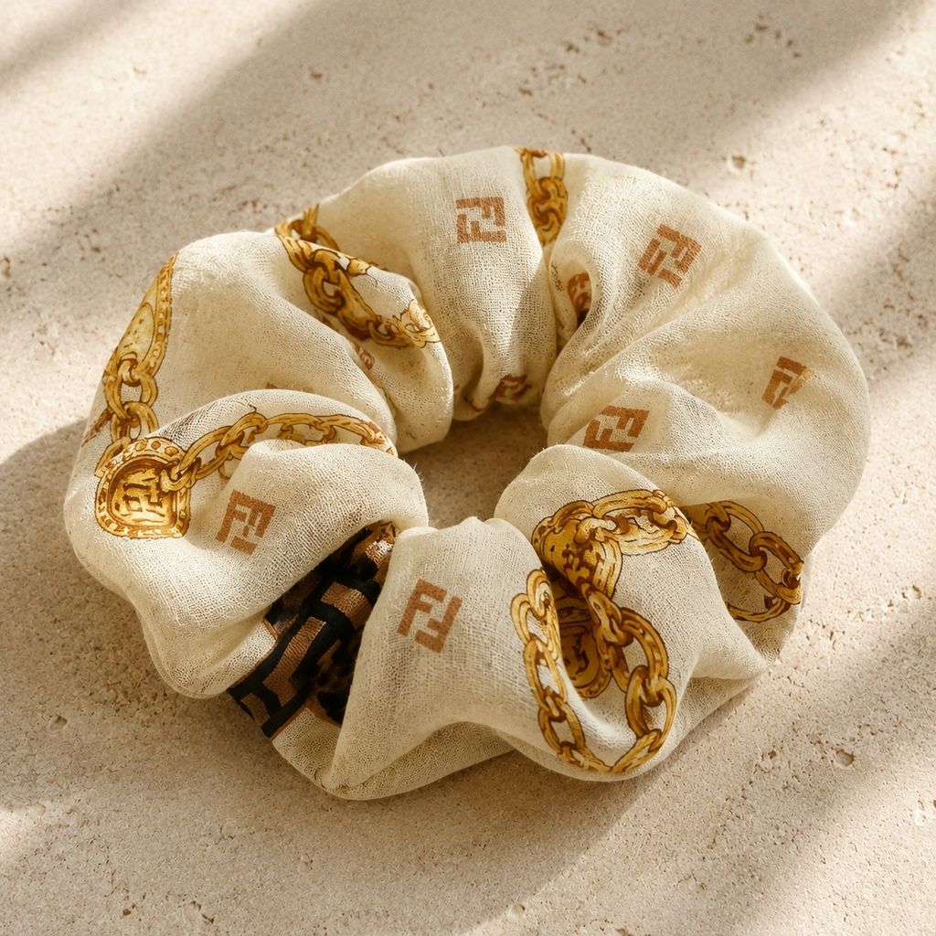 The Fendi Gilded Beige Jumbo Scrunchie