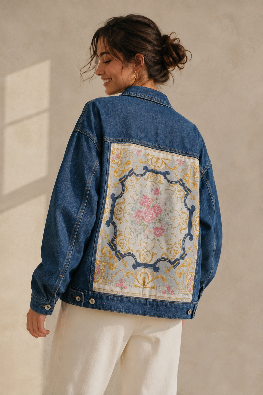 The Celine Rose Pavilion Scarf Jacket | Medium
