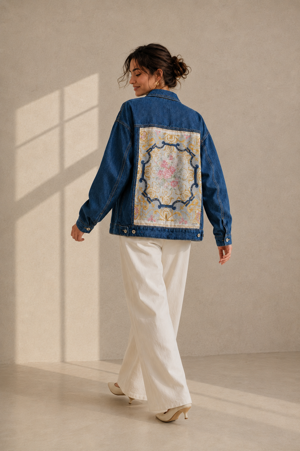 The Celine Rose Pavilion Scarf Jacket | Medium