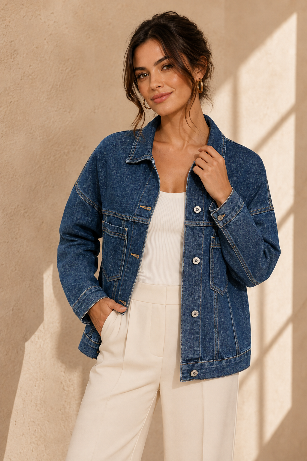 The Celine Rose Pavilion Scarf Jacket | Medium