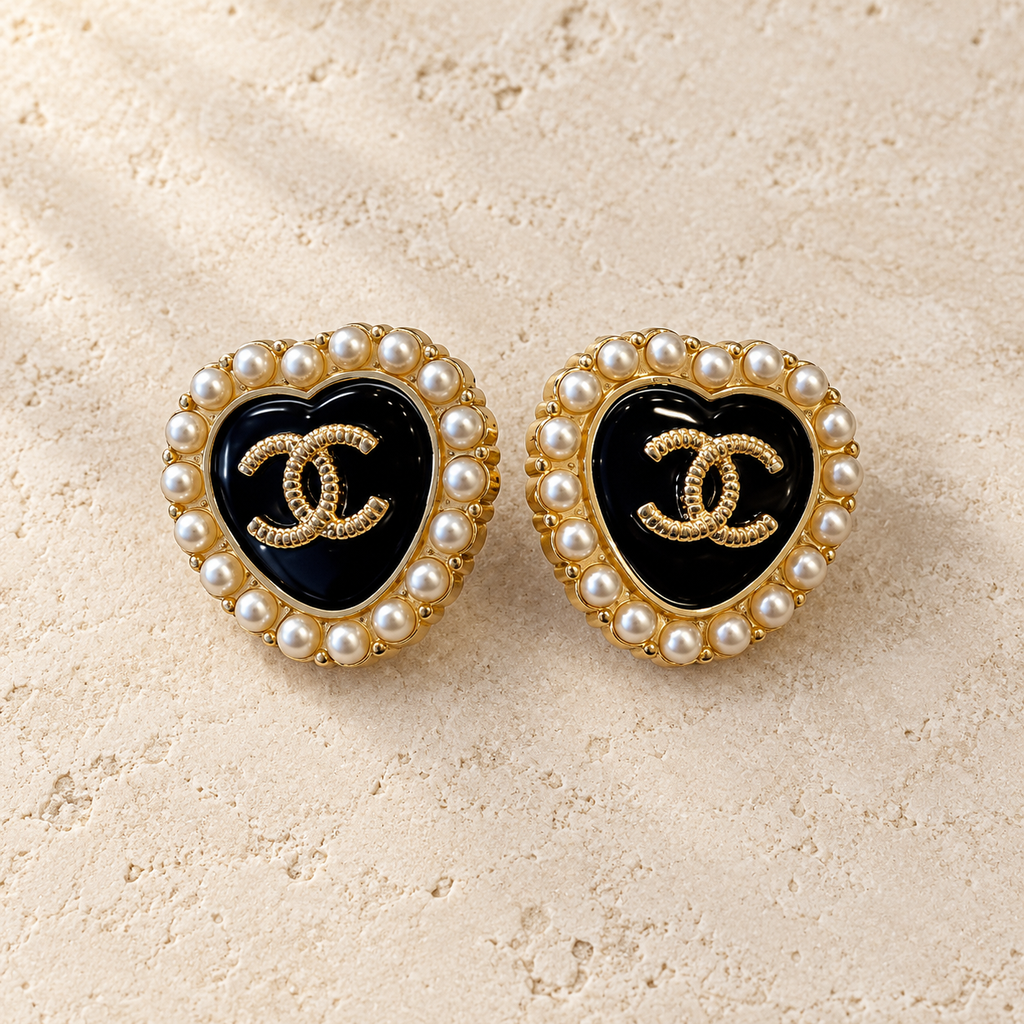 The Cœur Noir Earrings | Authentic Vintage Chanel