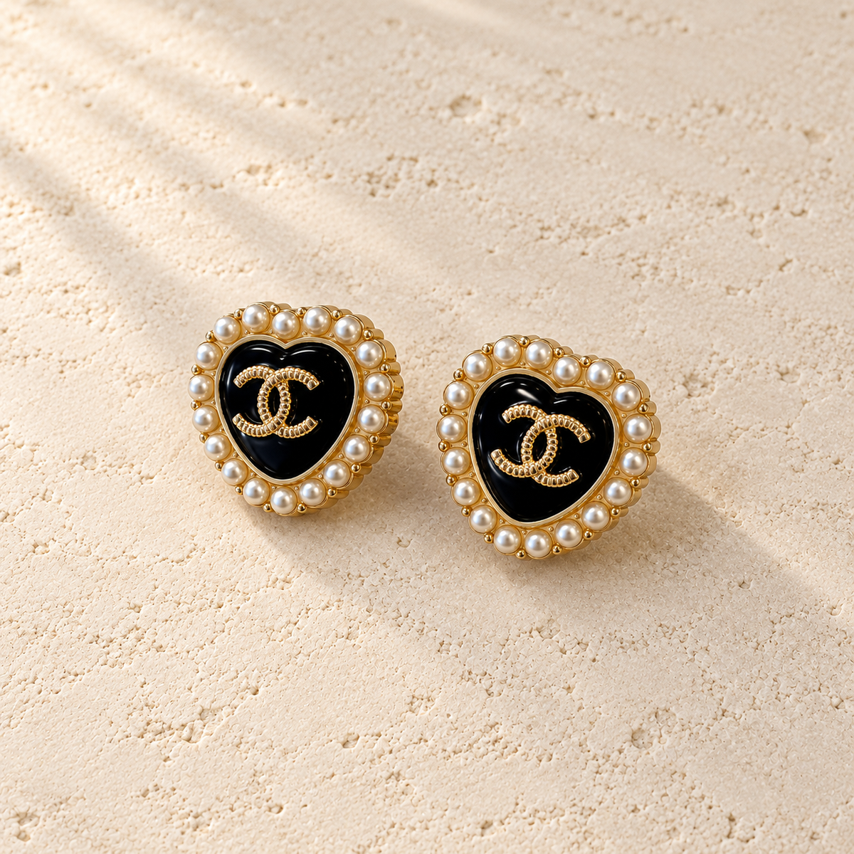 The Cœur Noir Earrings | Authentic Vintage Chanel