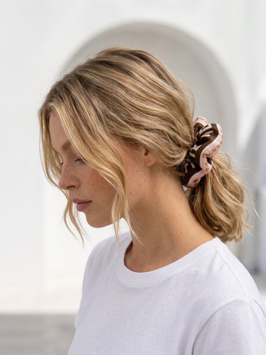 The Chocolate Logo Jumbo Scrunchie | Authentic Vintage Fendi