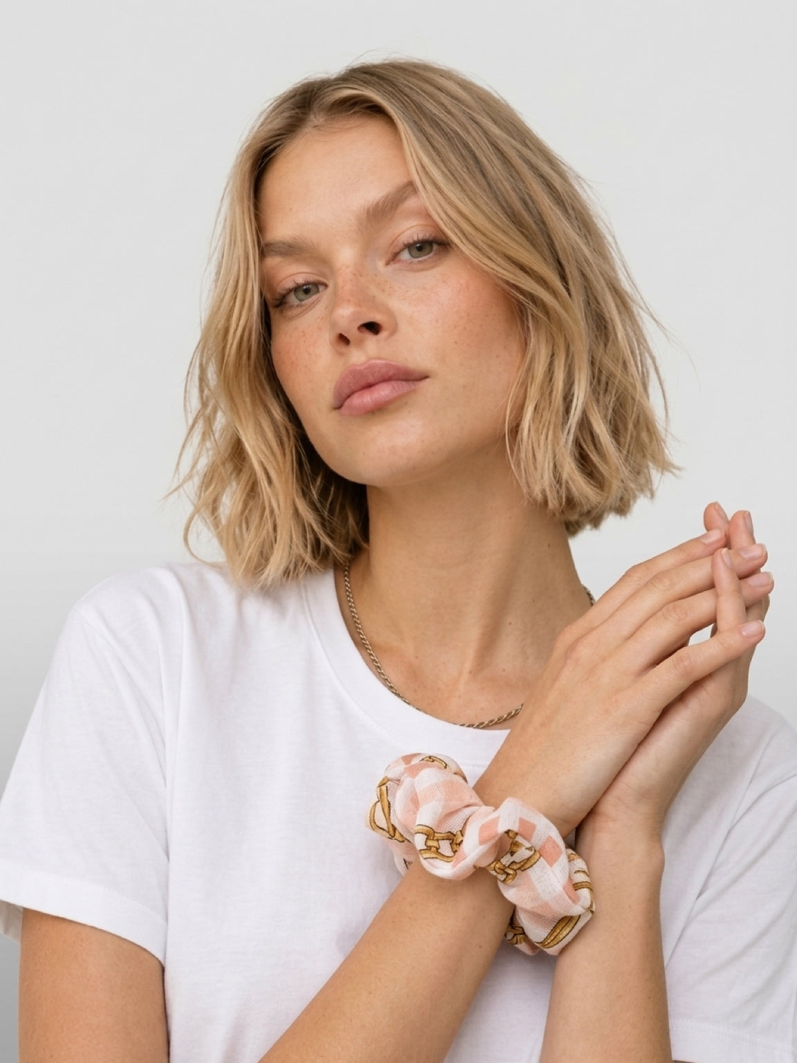 The Blush Logo Jumbo Scrunchie | Authentic Vintage Fendi