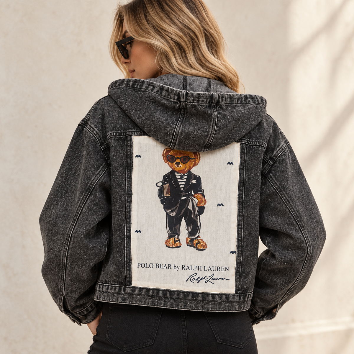 The Ralph Lauren Noir Polo Bear Hooded Jacket | Small