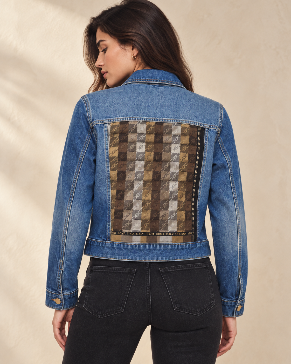 The Fendi Roma Check Denim Jacket