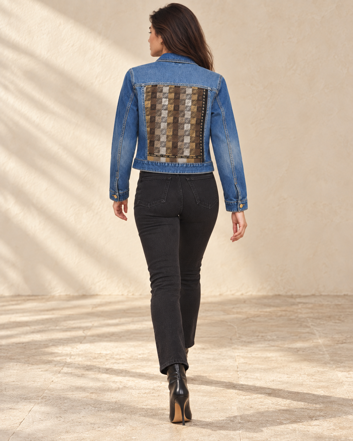 The Fendi Roma Check Denim Jacket